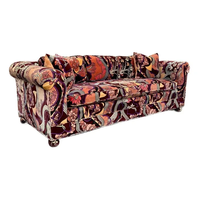1960s Jack Lenor Larsen "Jezebel" Fabric Sofa