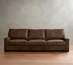 Turner Square Arm Leather Sofa