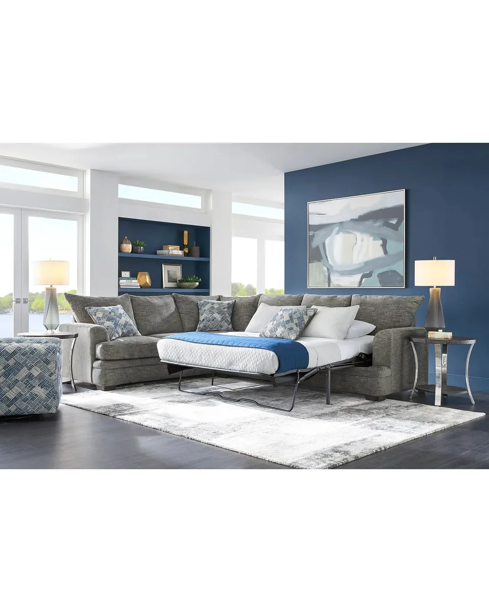 Copley Court Pewter 2 Pc Sleeper Sectional