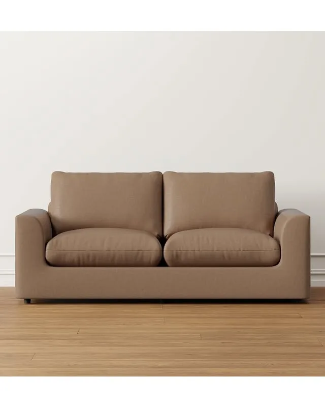 Olsen Sofa, Down, Italian Distressed Leather, Toffee