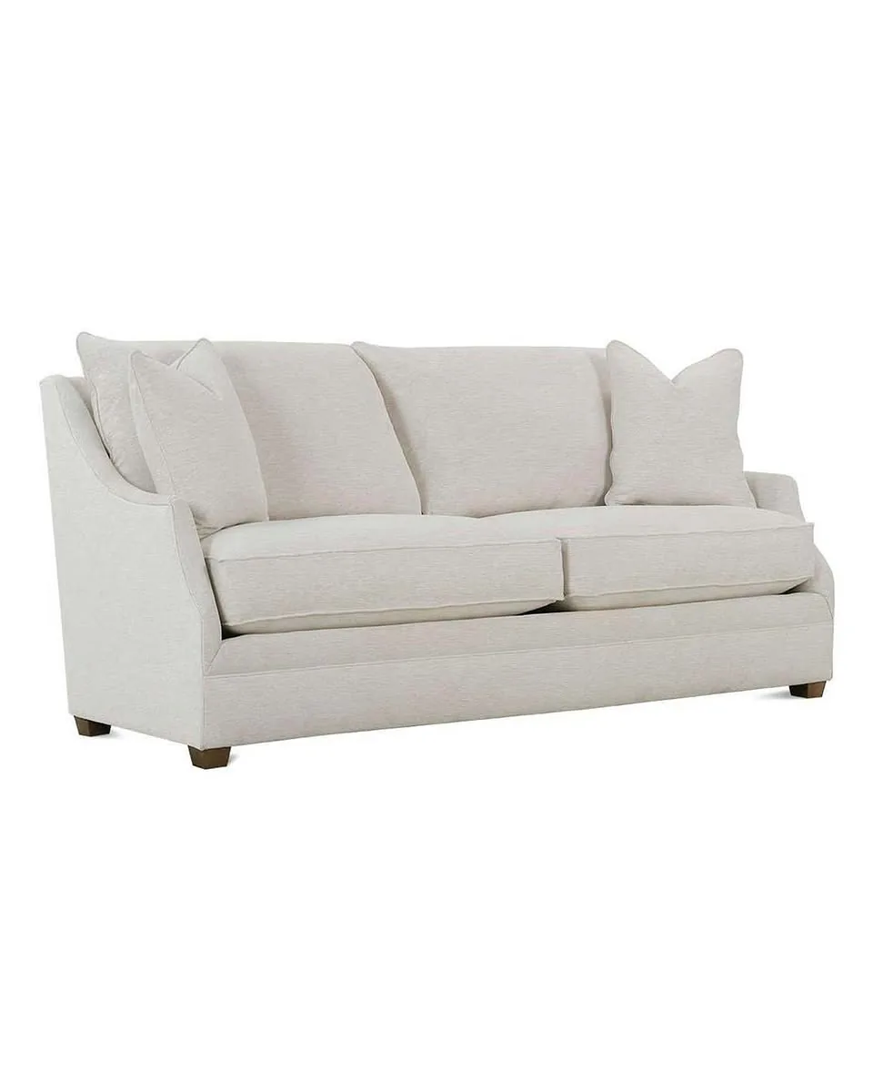 Darcy 78 Inch Two Cushion Or Single Bench Seat Fabric Apartment Sofa