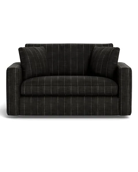 James Custom Twin Sleeper Sofa in Raven Performance Hunt Stripe - Customize Color, Size & More