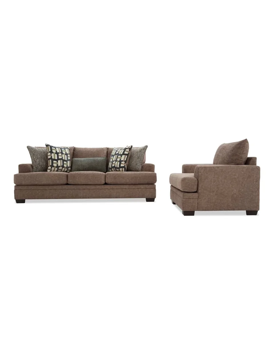 Savannah Cocoa 93'' Sofa & Chair