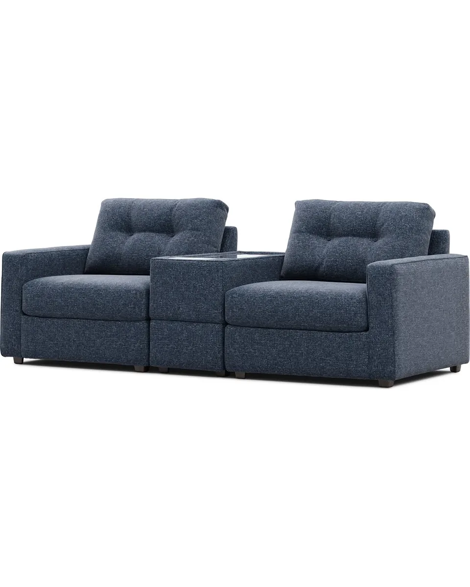 Dark Blue 3 Pc ModularOne with Media Console