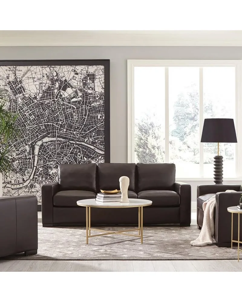 Boardmead Track Arms Upholstered Sofa Dark Brown