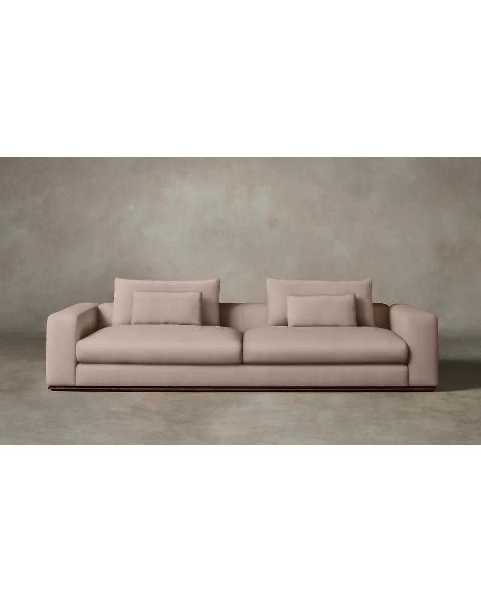 The Nicola Sofa - Nubuck Leather Fawn