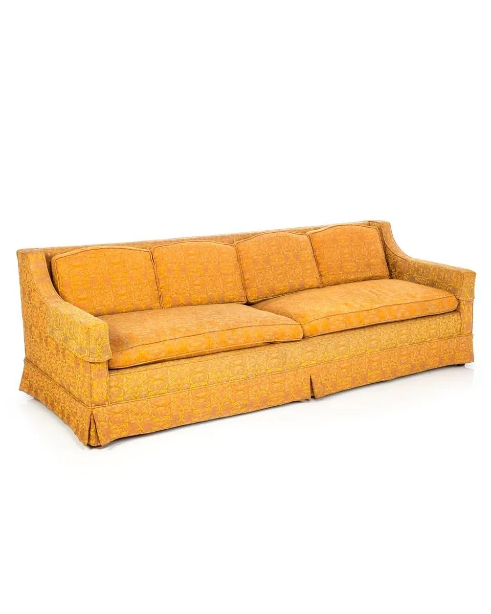 Golden Orange Pattern Vintage Sofa