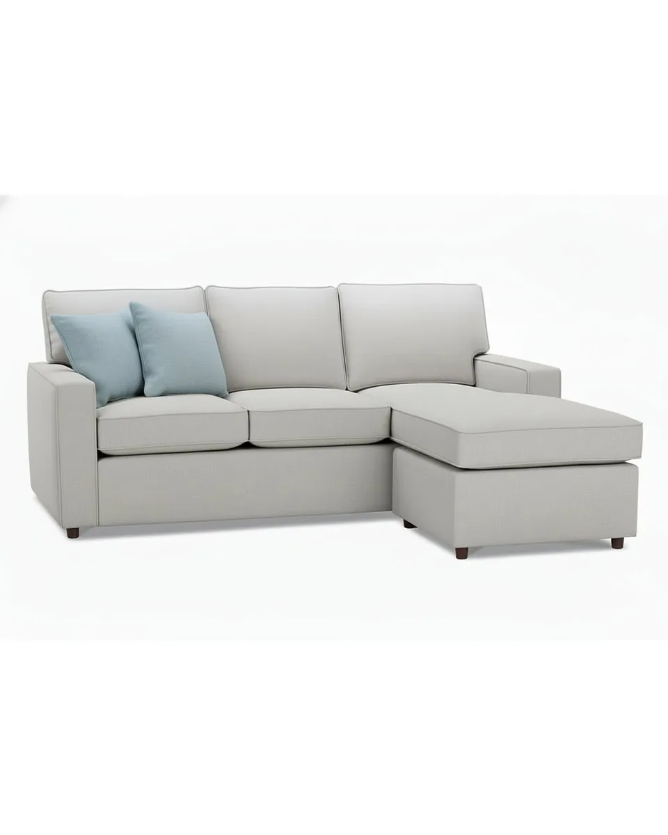 Jennifer Apartment Size Track Arm Reversible Chaise Sectional Sofa