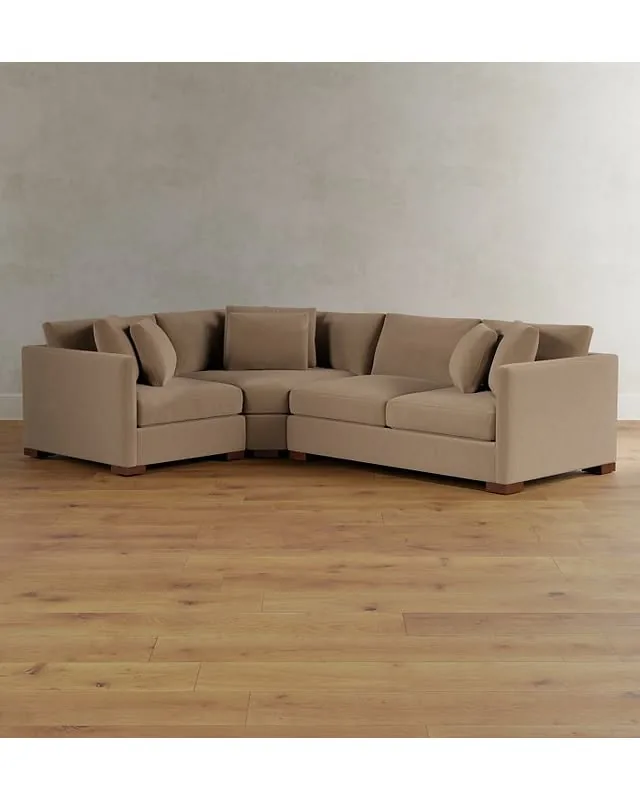 Wrenton Right Sofa Wdg Clssc Mlt 3Pc Stnd Banks Velvet Toffee Mhgn