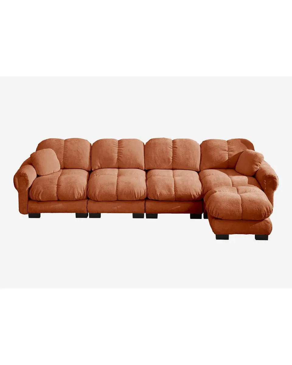 PRINCE 103" 3-Seater Sofa With 2 Ottomans