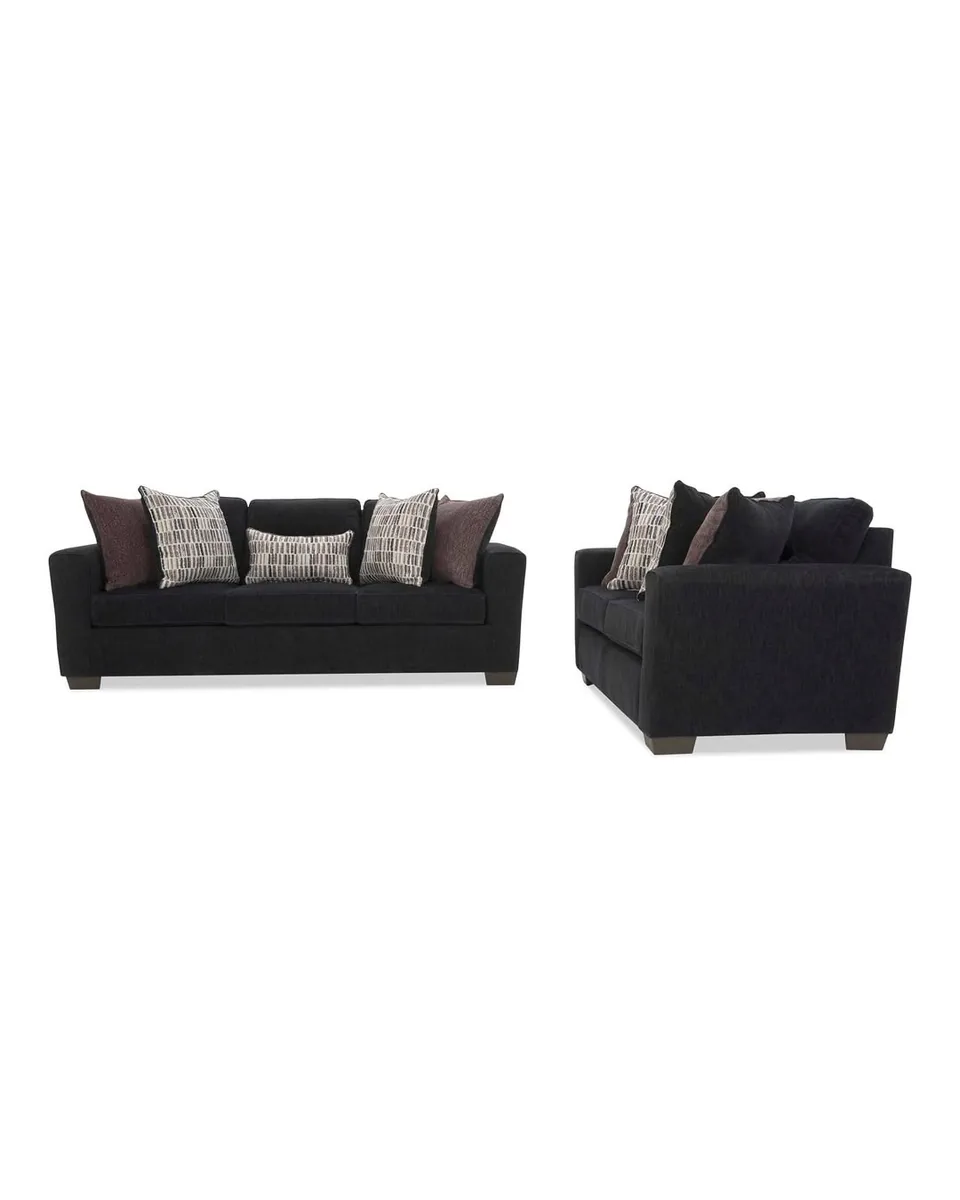 Dylan Black 88'' Sofa & 64'' Loveseat