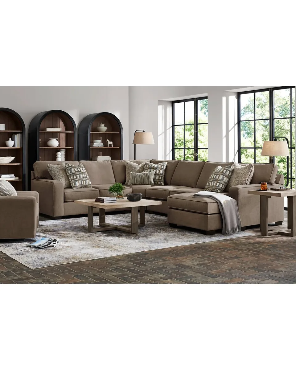 Haskins Brown 3 Pc Sectional