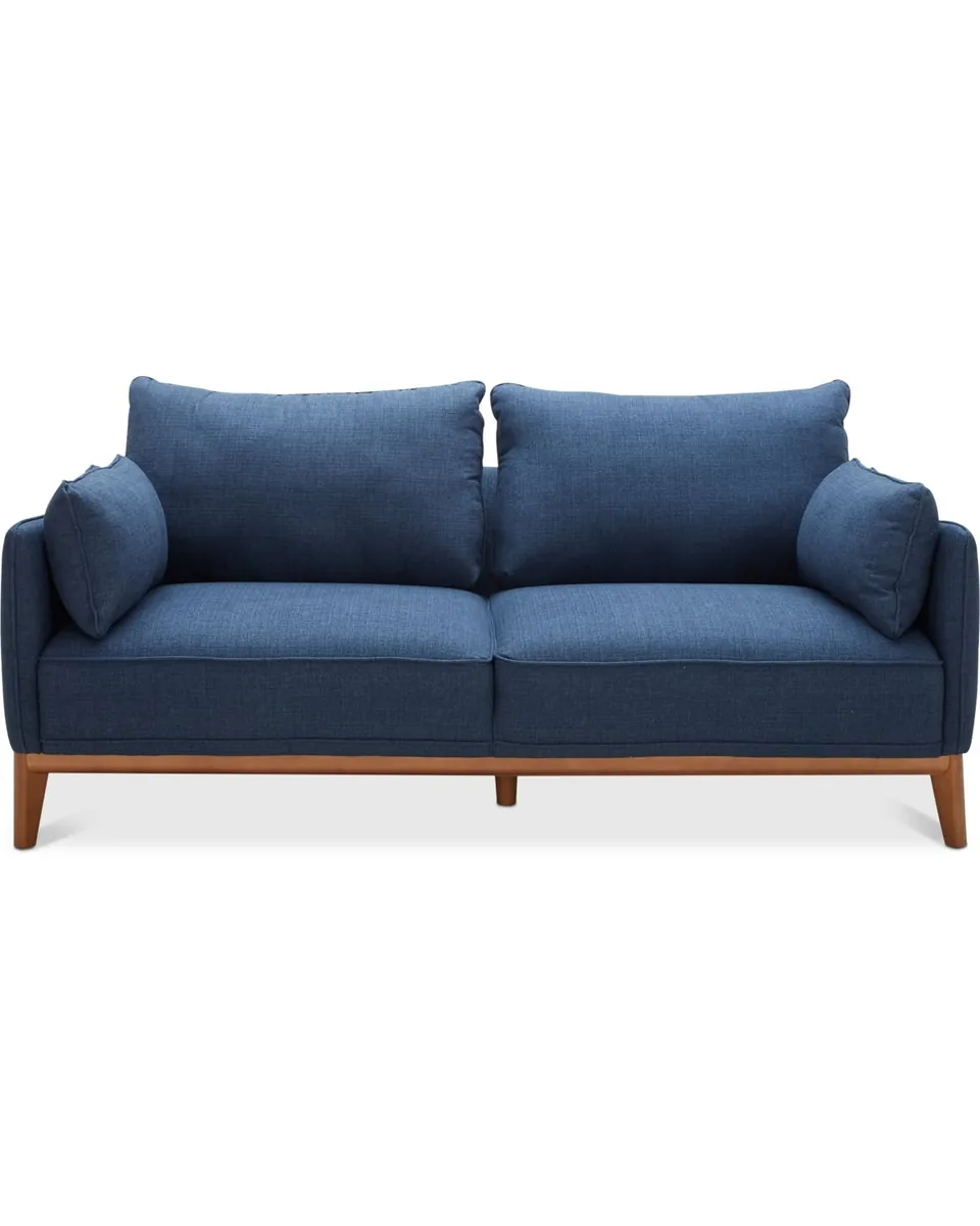 Jollene 78" Fabric Sofa, Created for Macy's - Midnight Blue