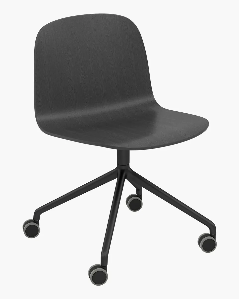 Visu Wide Task Chair, Black at Design Within Reach