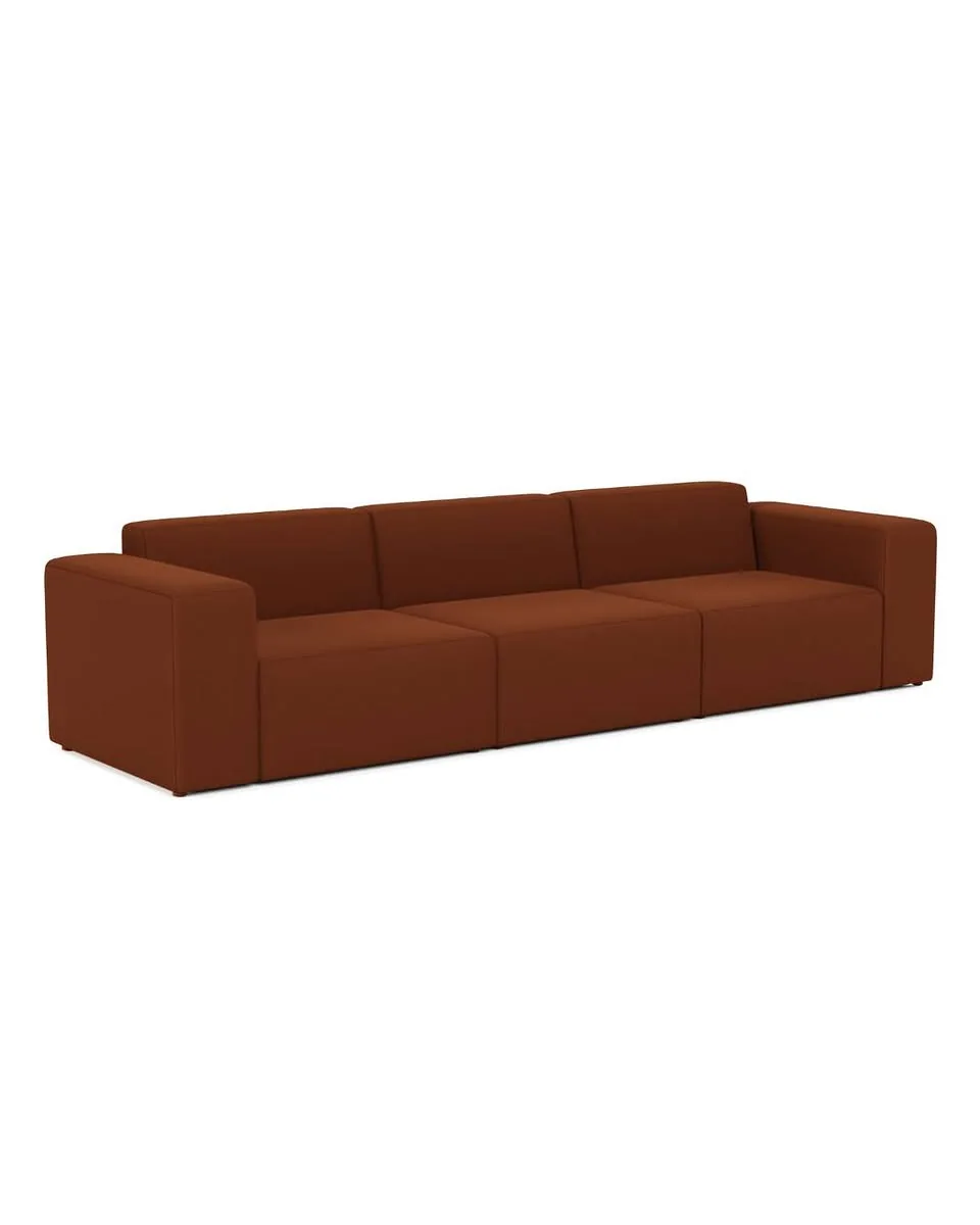The Form Sectional - 3-Seat - Terra Cotta