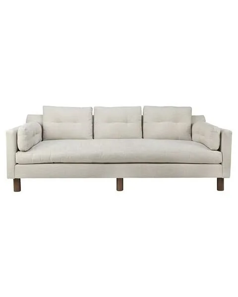 Marley Performance Sofa, Light Gray Crypton - Comfortable Couch 33H x 82W x 40D | Stain-Resistant, Deep Seats, Feather-and-Down Fill, Ideal for Families | Charcoal, Slate, Ash, Steel
