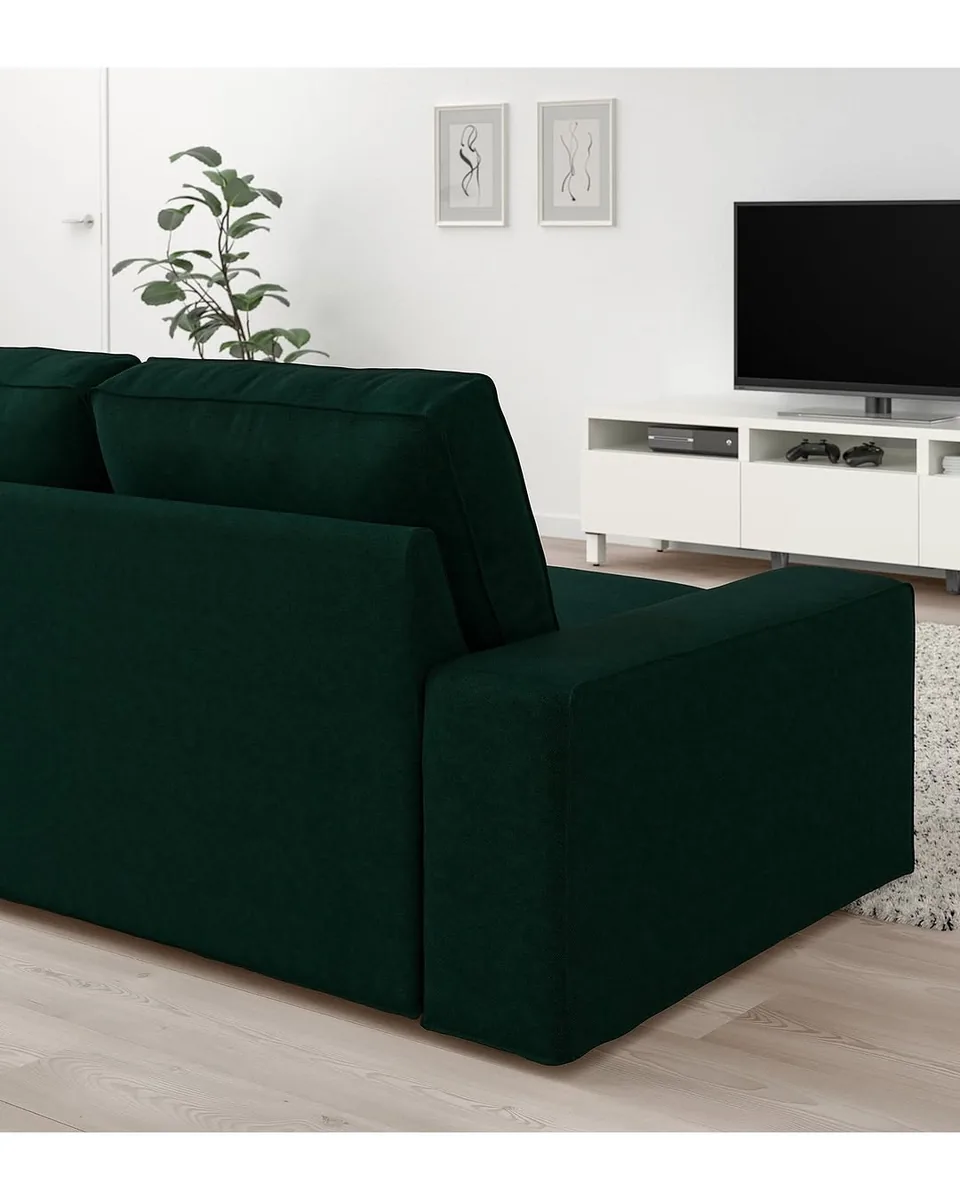 KIVIK sectional 6-seat crn/chaise, Tallmyra dark green