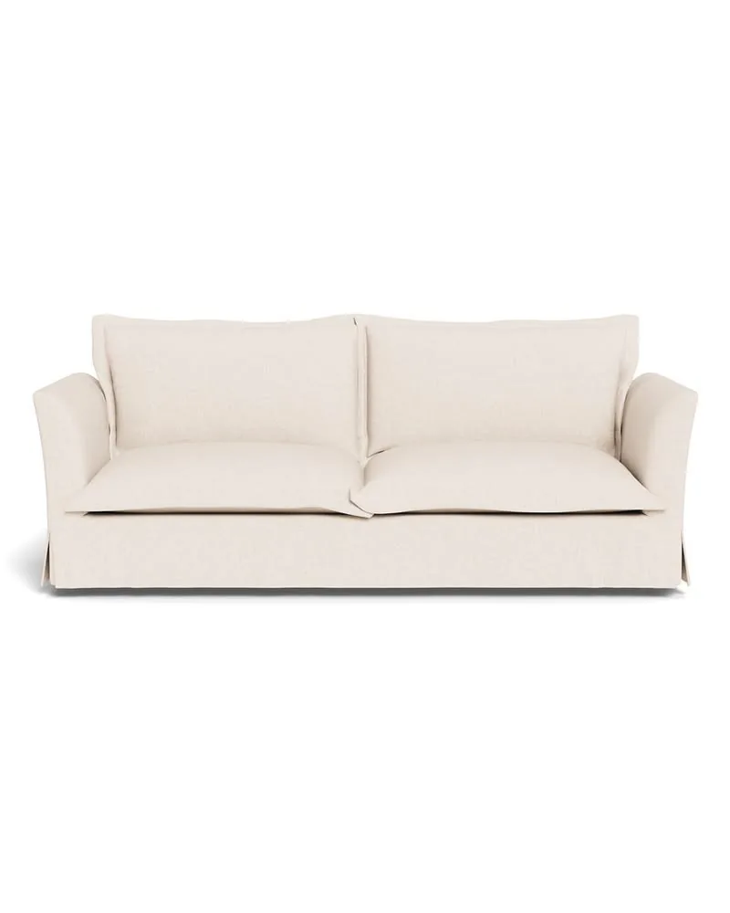 Skylar Custom Slipcovered 2-Seat Sofa in Parchment Luxe Natural Linen, 140" - Customize Color, Size & More