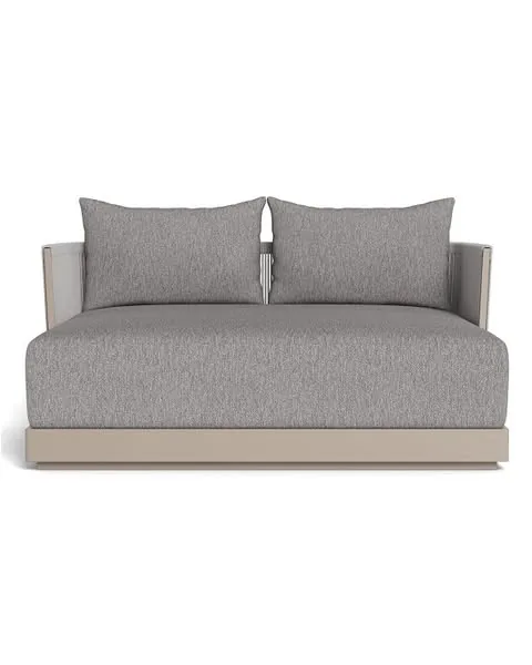 Antigua Daybed (Aluminum Taupe / Pebble Fog / Rope Light Grey)